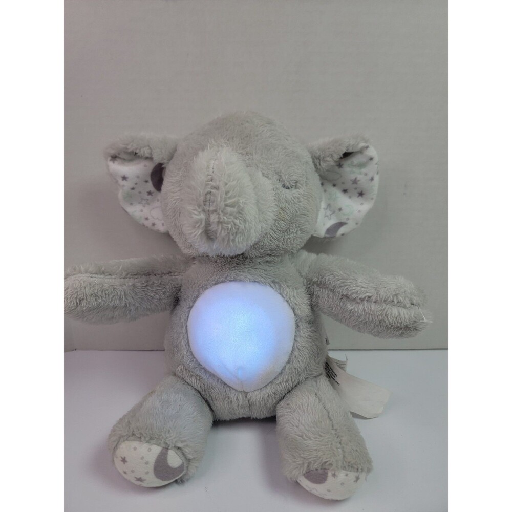 Dreamgro Gray Elephant Plush Light Up Musical Baby Toy Moon Stars